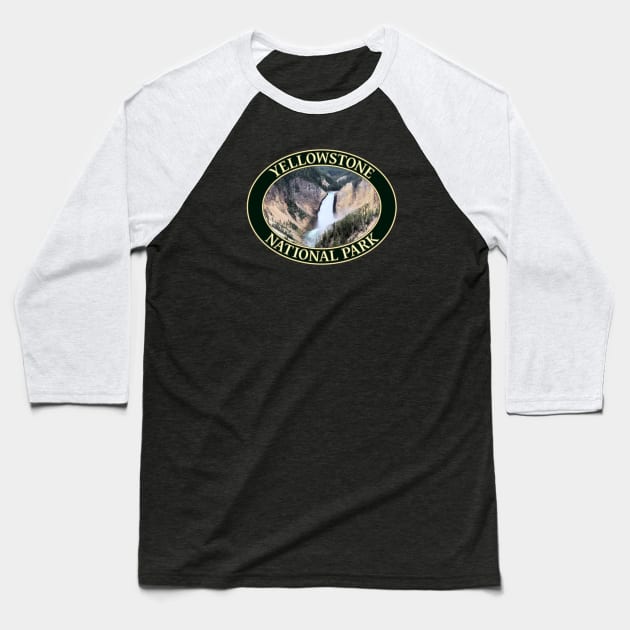 Yellowstone Falls at Yellowstone National Park in Wyoming Baseball T-Shirt by GentleSeas